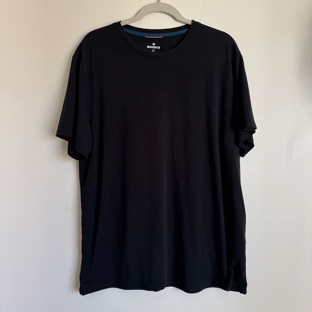 Bombas Men's Black Cotton Blend Short Sleeve T-Shirt | Size XL